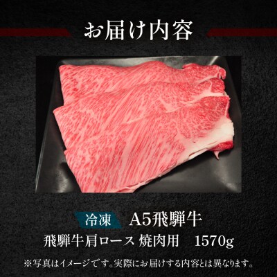 飛騨牛肩ロース焼肉 1570g(11～12人分) 【11-47】