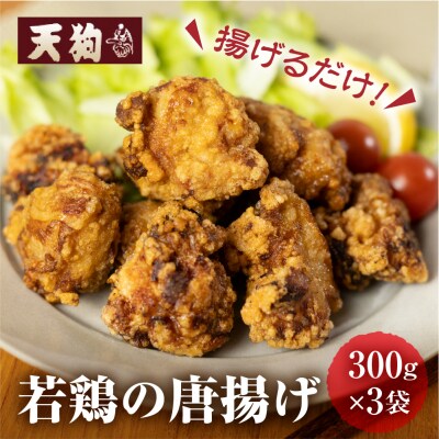 若鶏の唐揚げ用 300g(約2人前)×3袋 冷凍【11-86】