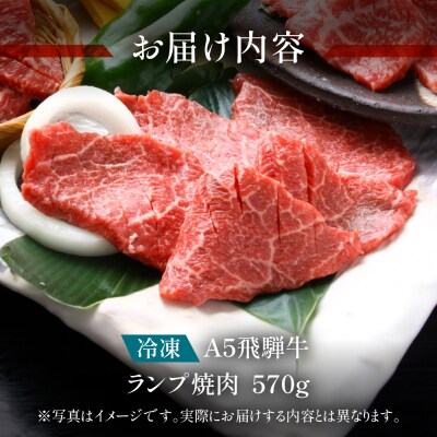 A5 飛騨牛 ランプ焼肉 570g【冷凍】【11-1021】