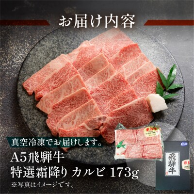 飛騨牛 特選霜降りカルビ 173g(約2人前)冷凍 真空【11-79】