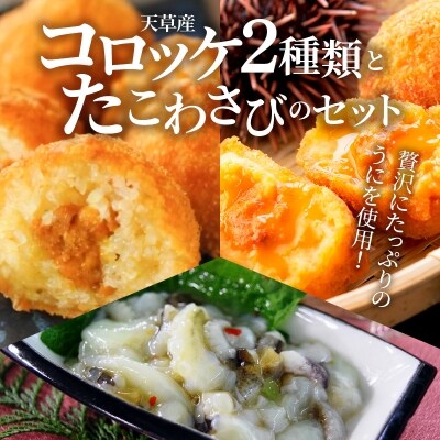 コロッケ2種類とたこわさびのセット_S002-011A
