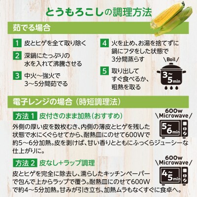 <定期便 8月上旬・8月下旬朝採り>壮瞥町産 とうもろこし黄・白 食べ比べ SBTP011