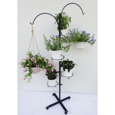 セントヘレンフラワースタンド(鉢ホルダー4ヶ・吊り下げアーム2ヶ)株式会社オビタス【027S021】