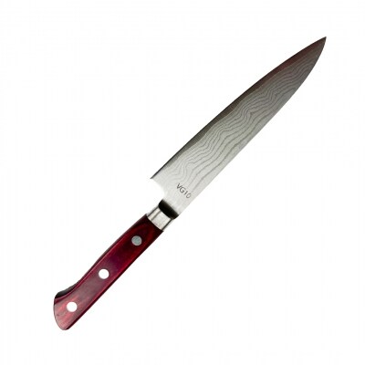 [成水] ダマスカスv金10号割込 ペティナイフ 刃部12cm 【027S027】