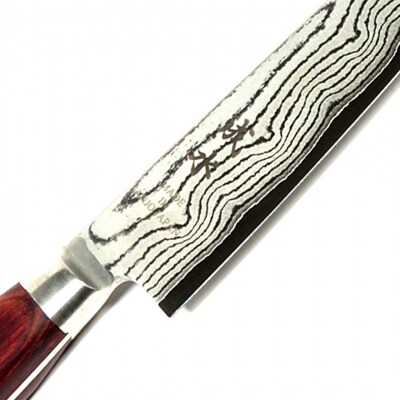 [成水] ダマスカスv金10号割込 ペティナイフ 刃部12cm 【027S027】