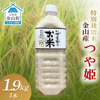 《令和7年産 先行受付》金山産米「つや姫1.9kg」(ペットボトル入り)×1本 F4B-0582