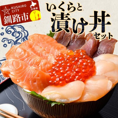 いくらと漬け丼セット 漬丼 漬け丼 サーモン 刺身 海鮮 魚 F4F-8625