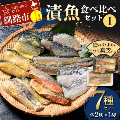 漬魚食べ比べセット(1) 各2切×1袋入 紅鮭 真鱈 銀ダラ 真さば 秋刀魚 F5F-0238