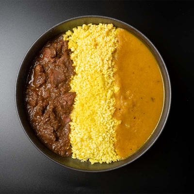 北海道シリーズエゾシカカレー2個&ジャガイモカレー2個 ターメリックライス付き F4F-5153