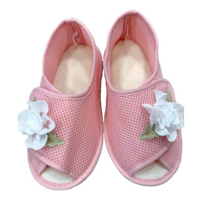 室内シューズ ピンク(前開き) Sサイズ 入院用 介護用 靴 母の日 ギフト くつ F4F-8157