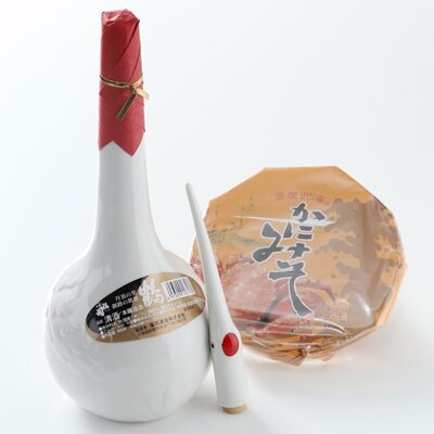 釧路福司「鶴」本醸造900mlと釧路名産品かに身入りねりみそ200gセット 酒 F4F-0544