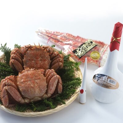 釧路福司「鶴」本醸造と毛蟹、タラバガニセット ふるさと納税 酒 かに F4F-5470