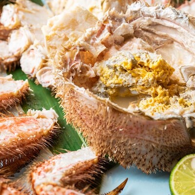 ボイル毛がに(浜茹で急速冷凍)2尾入(2尾で1.2kg～1.4kg) 蟹 F4F-0448