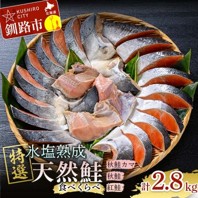 匠の厚切り マルア阿部商店特選 天然鮭 氷塩熟成食べ比べセット 秋鮭 サケ F4F-7918