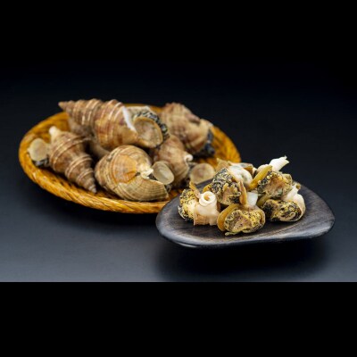 北海道産・殻付き ボイル 灯台つぶ 1.0kg (冷凍) 浜ゆで つぶ貝 ツブ貝 F4F-1561