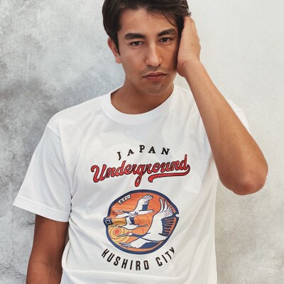 釧路市 マンホールTシャツ (白) L F4F-1550