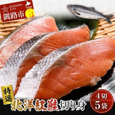 〔特選〕北洋紅鮭切り身 4切入り200g×5袋 ふるさと納税 魚 F4F-1728