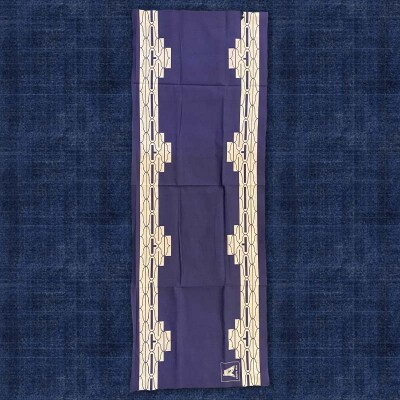 アイヌ 文様 手ぬぐい B ネイビー F4F-1809