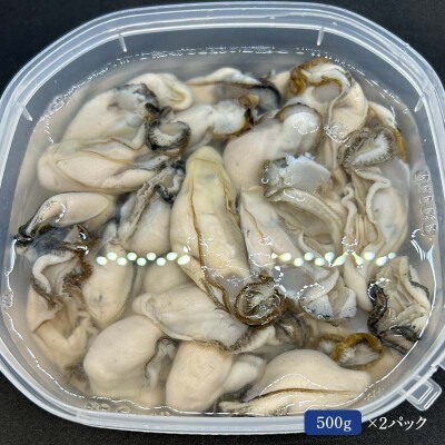 牡蠣の剥き身 合計1.0kg 500g×2パック F4F-2991