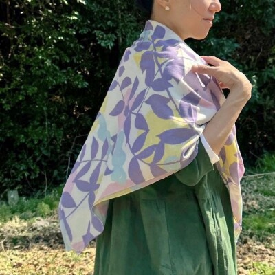 スカーフ「テンキ」うららか(コットンシフォン100%) 1枚