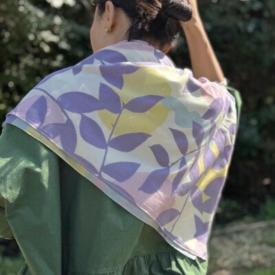 スカーフ「テンキ」うららか(コットンシフォン100%) 1枚