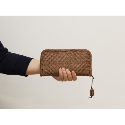 菱形網代編み長サイフ