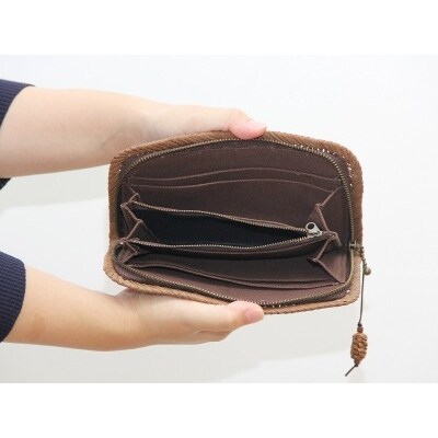 菱形網代編み長サイフ