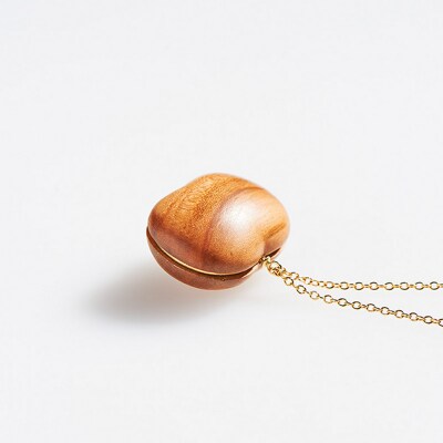 ネックレス「一粒の小さなりんご」(Short)|24_kms-180101