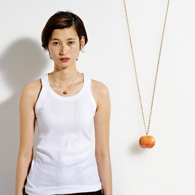 ネックレス「一粒の小さなりんご」(Short)|24_kms-180101