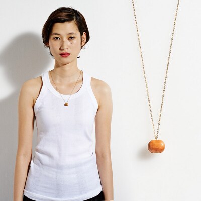 ネックレス「一粒の小さなりんご」(Long)|24_kms-190101