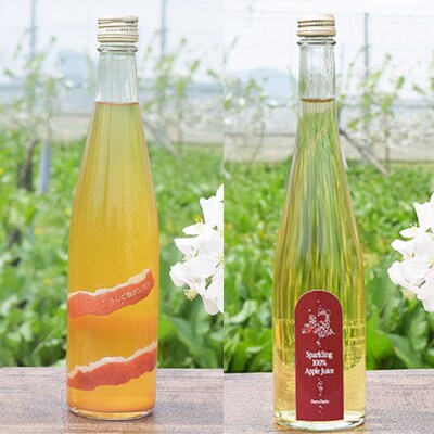 スパークリング1本&りんごジュース 1本&りんごジャム2個のギフトセット|24_mrh-110101