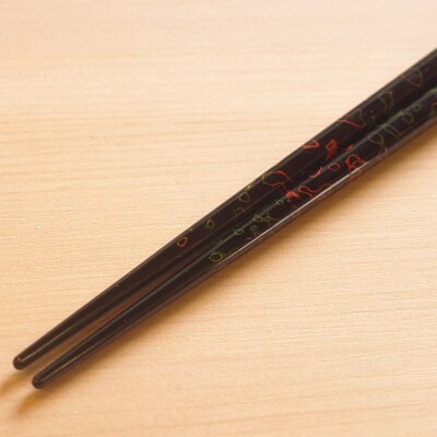 津軽塗 唐塗箸(唐塗 呂・中箸)|24_tnk-170101ab