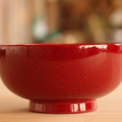 津軽塗 汁椀【七々子塗 赤(黒種)】|24_tnk-280101b