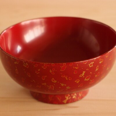 津軽塗 夫婦汁椀(唐塗 黒・赤々)|24_tnk-340101b