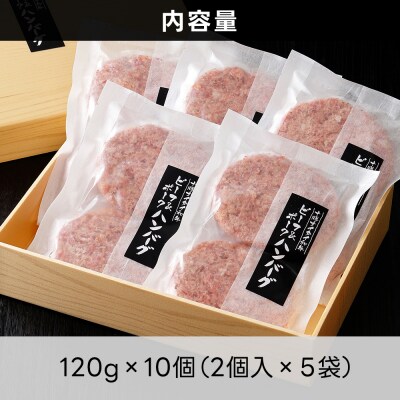 十勝ナイタイ和牛 ビーフ&ポーク ハンバーグ 120g×10個 北海道産 和牛肉使用
