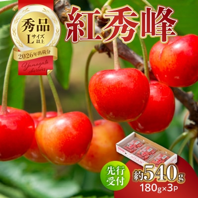 【2026年度先行受付】さくらんぼ紅秀峰約540g 秀品 【6月より順次発送予定】 063-008