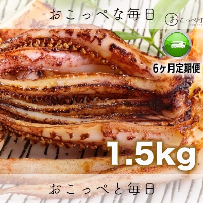 〔ワケあり〕北海道産　イカゲソ1.5kg　隔月6ヶ月定期便【20021】