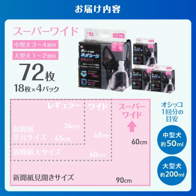 ネオシーツ+カーボンDXスーパーワイド　18枚入×4パック(1483)