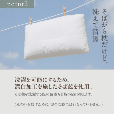 洗えるそば殻まくら 大 日本製の枕 高さ調節可能