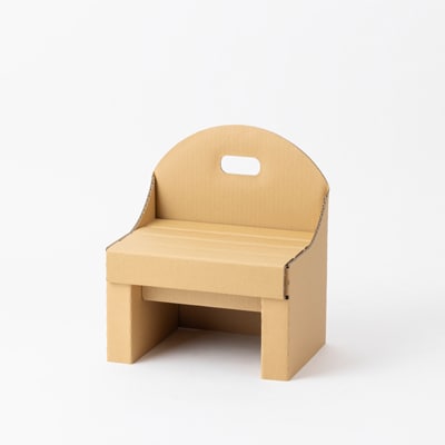 【段ボール製】　幼児向けデスク&チェア　『らくデス』