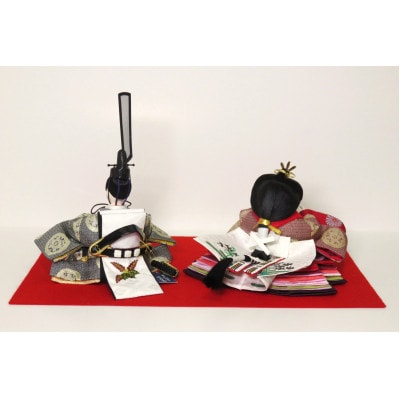 【山田人形店】伝統工芸士　尾張屋 寿翁(すおう)作　龍村美術織物の裂地のおひなさま