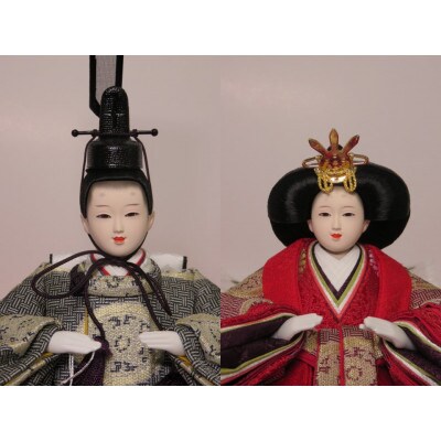 【山田人形店】伝統工芸士　尾張屋 寿翁(すおう)作　龍村美術織物の裂地のおひなさま