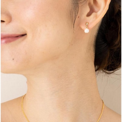 あこや本真珠イヤリングゴールドカラー(濱ノ雫)両耳用 1個(1ペア)