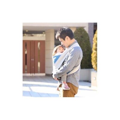パパ専用抱っこひも 富士金梅 ライトグレー〈パパコソ〉(Mサイズ)