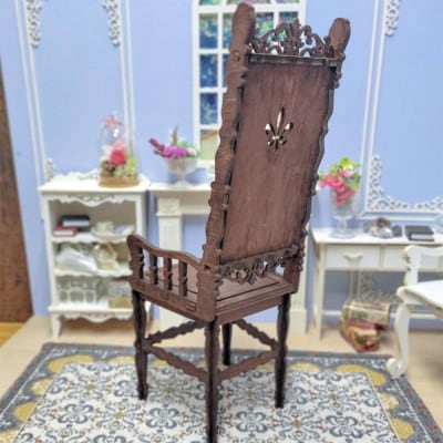 50cm～60cmドール 用ハイバックチェア(茶)