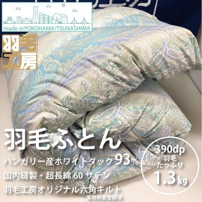 羽毛掛ふとん(シングルサイズ)・ブルー系