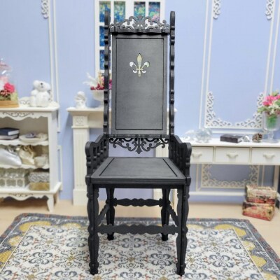 50cm～60cmドール 用ハイバックチェア(黒)