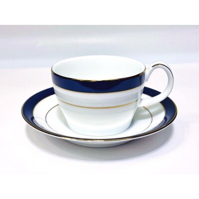 タカラダオリジナル・ロイヤルカップ&ソーサー1客(ラビス(紺))(金線付電子レンジ対応)