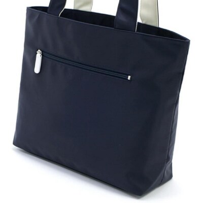 トートバッグ　(R-0686)　ダークブルー/アイボリー〈キタムラ〉