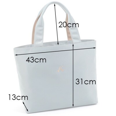 トートバッグ　(R-0686)　ダークブルー/アイボリー〈キタムラ〉